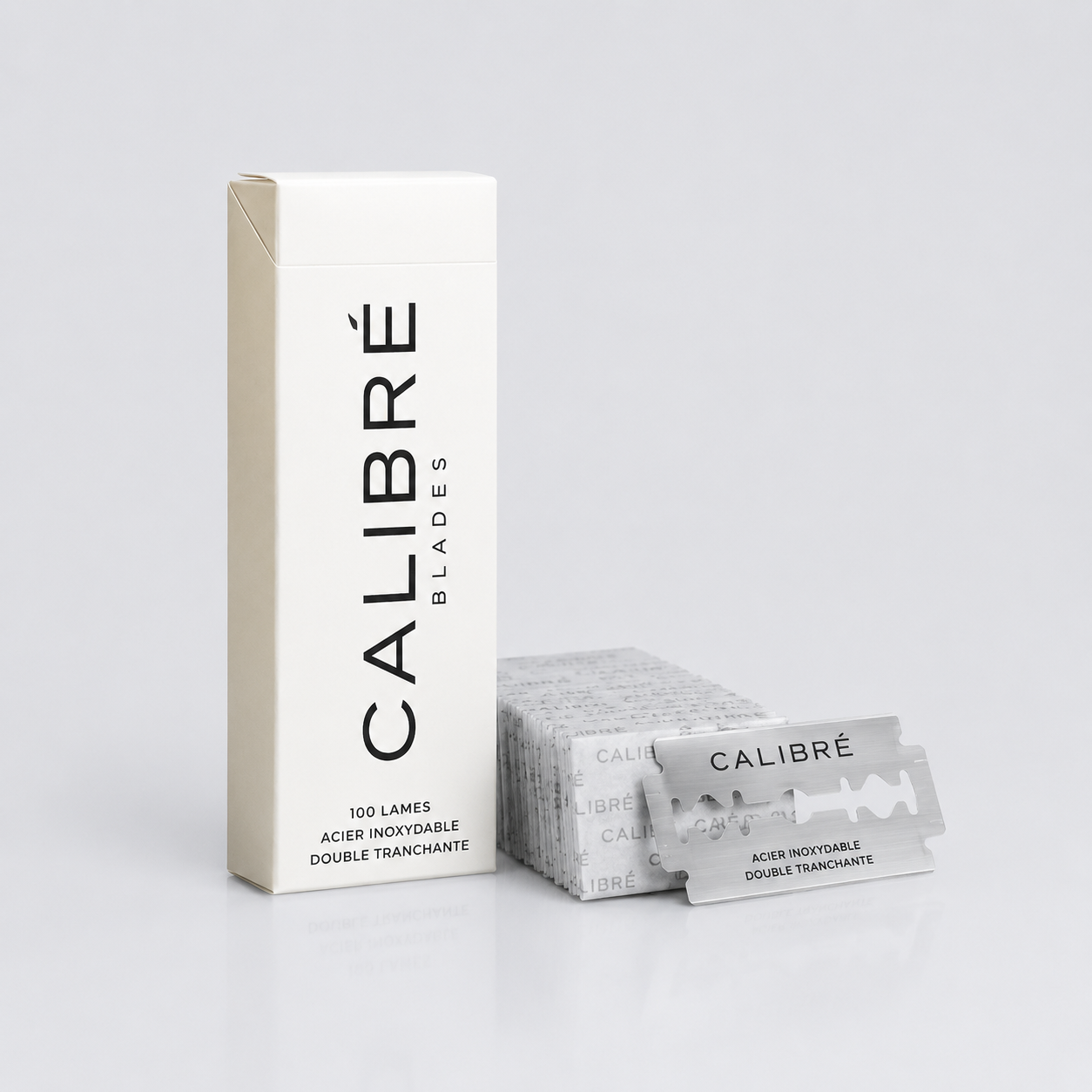 Pack de 100 Lames CALIBRÉ® | Lames Double Tranchant Premium
