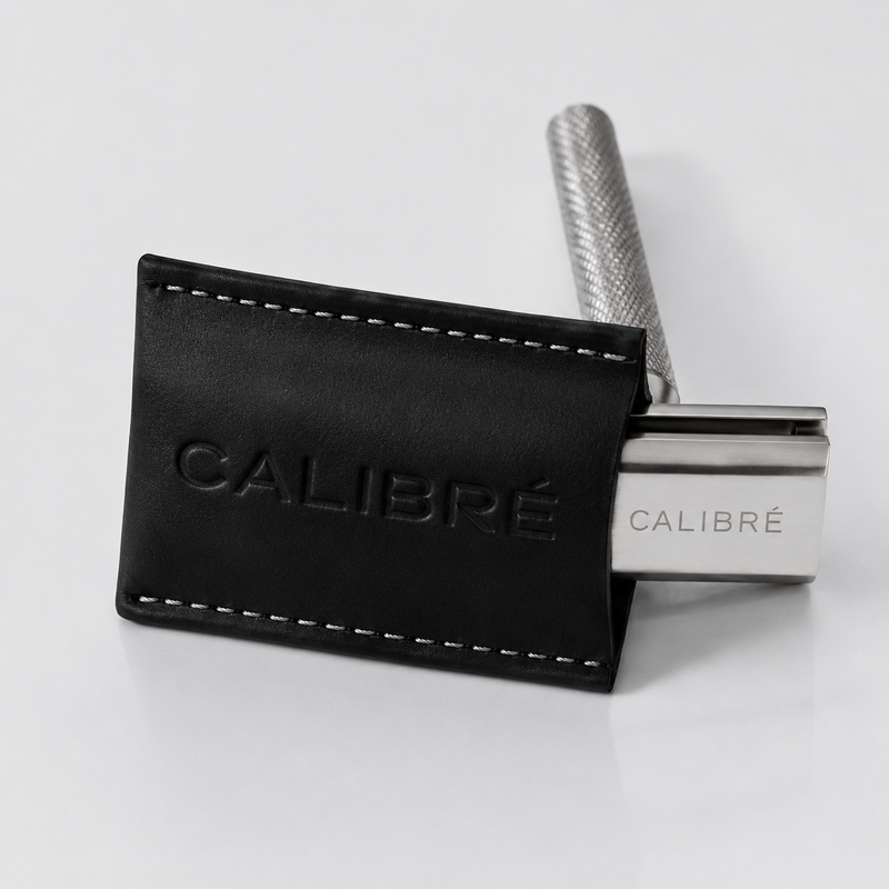 Étui de Voyage en Cuir CALIBRÉ® | Protection Premium pour Rasoir de Sûreté